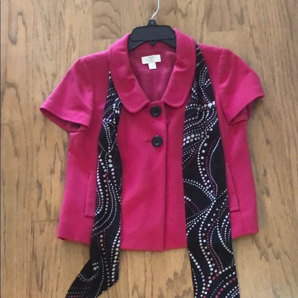 Ann Taylor Loft work jacket with scarf